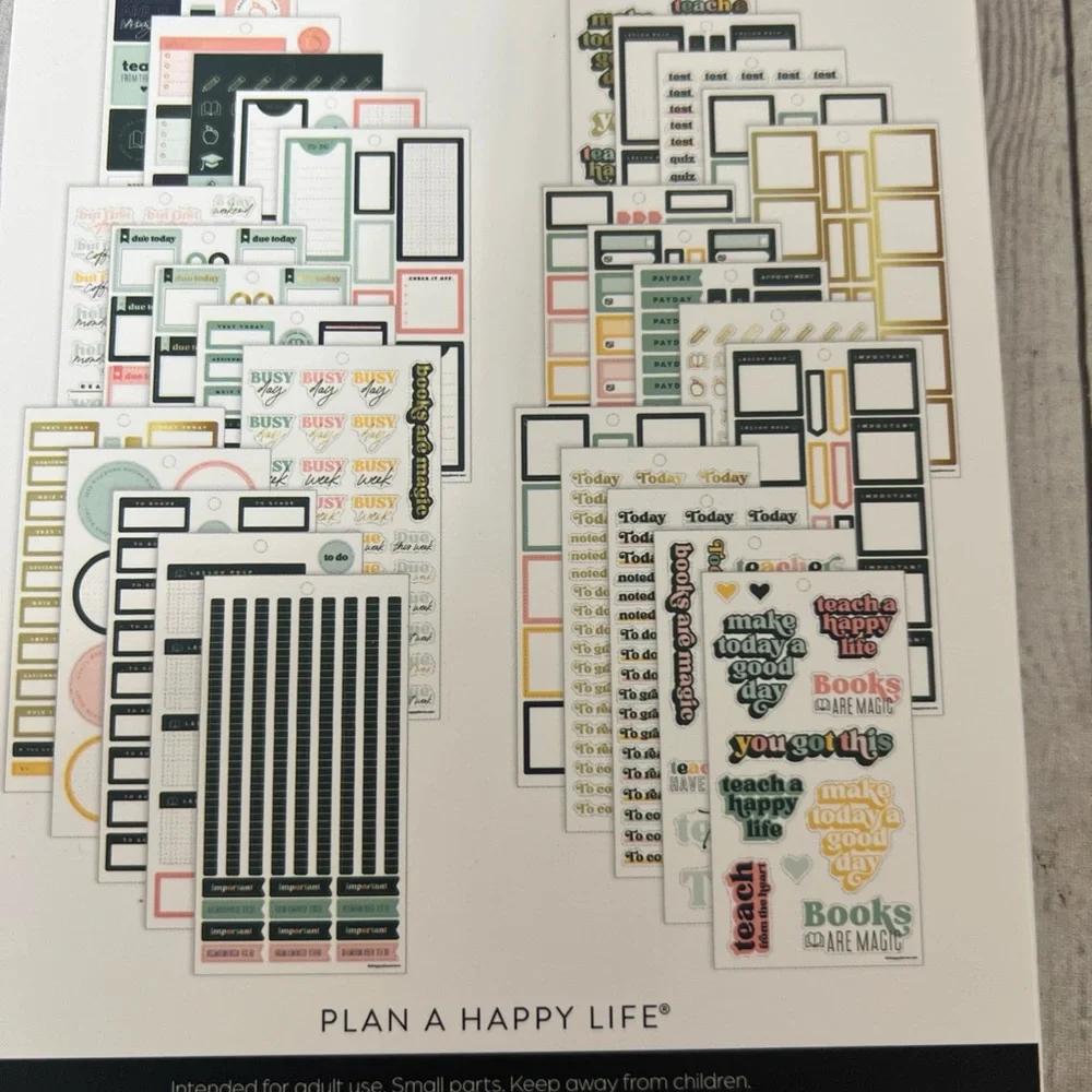 Happy Planner Sticker Book Mint To Teach Teacher 932 Pieces New